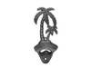 Handcrafted Rustic Silver Cast Iron Wall Mounted Palmtree Bottle Opener 6" from Hampton Creations Handcrafted Rustic Silver Cast Iron Wall Mounted Palmtree Bottle Opener 6" from Hampton Creations