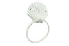 Handcrafted Rustic Whitewashed Cast Iron Seashell Towel Holder 8.5" from Hampton Creations Handcrafted Rustic Whitewashed Cast Iron Seashell Towel Holder 8.5" from Hampton Creations