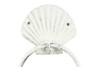Handcrafted Rustic Whitewashed Cast Iron Seashell Towel Holder 8.5" from Hampton Creations Handcrafted Rustic Whitewashed Cast Iron Seashell Towel Holder 8.5" from Hampton Creations