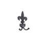 Handcrafted Rustic Black Cast Iron Wall Mounted Fleur De Lis Hook 6.5" from Hampton Creations Handcrafted Rustic Black Cast Iron Wall Mounted Fleur De Lis Hook 6.5" from Hampton Creations