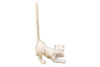Handcrafted Whitewashed Cast Iron Cat Extra Toilet Paper Stand 10" from Hampton Creations