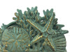 Handcrafted Antique Bronze Cast Iron Seashell Napkin Holder 7" from Hampton Creations
