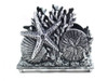 Handcrafted Antique Silver Cast Iron Seashell Napkin Holder 7" from Hampton Creations