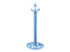 Handcrafted Rustic Dark Blue Whitewashed Cast Iron Anchor Extra Toilet Paper Stand 16" from Hampton Creations