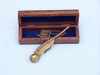 Handcrafted Antique Brass Boatswain (Bosun) Whistle 5" w/ Rosewood Box from Hampton Creations