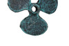 Handcrafted Seaworn Blue Cast Iron Propeller Paperweight 4" from Hampton Creations
