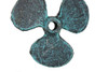 Handcrafted Seaworn Blue Cast Iron Propeller Paperweight 4" from Hampton Creations Handcrafted Seaworn Blue Cast Iron Propeller Paperweight 4" from Hampton Creations