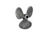 Handcrafted Antique Silver Cast Iron Propeller Paperweight 4" from Hampton Creations