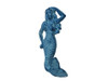 Handcrafted Rustic Light Blue Whitewashed Cast Iron Mermaid Hook 6" from Hampton Creations Handcrafted Rustic Light Blue Whitewashed Cast Iron Mermaid Hook 6" from Hampton Creations