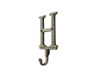 Handcrafted Rustic Gold Cast Iron Letter H Alphabet Wall Hook 6" from Hampton Creations