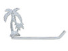 Handcrafted Whitewashed Cast Iron Palm Tree Toilet Paper Holder 10" from Hampton Creations