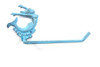 Handcrafted Rustic Light Blue Cast Iron Decorative Arching Mermaid Toilet Paper Holder 11" from Hampton Creations Handcrafted Rustic Light Blue Cast Iron Decorative Arching Mermaid Toilet Paper Holder 11" from Hampton Creations