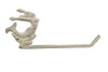 Handcrafted Whitewashed Cast Iron Decorative Arching Mermaid Toilet Paper Holder 11" from Hampton Creations Handcrafted Whitewashed Cast Iron Decorative Arching Mermaid Toilet Paper Holder 11" from Hampton Creations