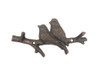 Handcrafted Rustic Copper Cast Iron Birds on Branch Decorative Metal Wall Hooks 8" from Hampton Creations Handcrafted Rustic Copper Cast Iron Birds on Branch Decorative Metal Wall Hooks 8" from Hampton Creations