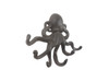 Handcrafted Cast Iron Decorative Wall Mounted Octopus with Six Hooks 7" from Hampton Creations Handcrafted Cast Iron Decorative Wall Mounted Octopus with Six Hooks 7" from Hampton Creations