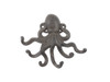 Handcrafted Cast Iron Decorative Wall Mounted Octopus with Six Hooks 7" from Hampton Creations Handcrafted Cast Iron Decorative Wall Mounted Octopus with Six Hooks 7" from Hampton Creations