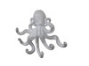 Handcrafted Whitewashed Cast Iron Decorative Wall Mounted Octopus with Six Hooks 7" from Hampton Creations Handcrafted Whitewashed Cast Iron Decorative Wall Mounted Octopus with Six Hooks 7" from Hampton Creations