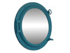 Handcrafted Light Blue Decorative Ship Porthole Mirror 24" from Hampton Creations