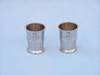 Handcrafted Brushed Nickel Anchor Shot Glasses With Rosewood Box 4" - Set of 2 from Hampton Creations Handcrafted Brushed Nickel Anchor Shot Glasses With Rosewood Box 4" - Set of 2 from Hampton Creations