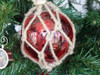 Handcrafted Glass & Rope Red Fishing Float Christmas Tree Ornament from Hampton Creations Handcrafted Glass & Rope Red Fishing Float Christmas Tree Ornament from Hampton Creations
