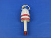 Handcrafted Wooden Vintage Dark Red Maine Decorative Lobster Trap Buoy 7" from Hampton Creations