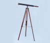 Handcrafted Floor Standing Bronzed With Leather Harbor Master Telescope 60" from Hampton Creations Handcrafted Floor Standing Bronzed With Leather Harbor Master Telescope 60" from Hampton Creations