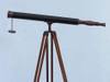 Handcrafted Floor Standing Bronzed With Leather Harbor Master Telescope 60" from Hampton Creations Handcrafted Floor Standing Bronzed With Leather Harbor Master Telescope 60" from Hampton Creations