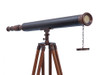 Handcrafted Floor Standing Bronzed With Leather Harbor Master Telescope 60" from Hampton Creations Handcrafted Floor Standing Bronzed With Leather Harbor Master Telescope 60" from Hampton Creations
