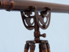 Handcrafted Floor Standing Bronzed Anchormaster Telescope 65" from Hampton Creations Handcrafted Floor Standing Bronzed Anchormaster Telescope 65" from Hampton Creations