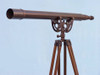 Handcrafted Floor Standing Bronzed Anchormaster Telescope 65" from Hampton Creations Handcrafted Floor Standing Bronzed Anchormaster Telescope 65" from Hampton Creations