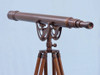 Handcrafted Floor Standing Bronzed Anchormaster Telescope 65" from Hampton Creations Handcrafted Floor Standing Bronzed Anchormaster Telescope 65" from Hampton Creations