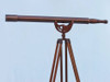 Handcrafted Floor Standing Bronzed Anchormaster Telescope 65" from Hampton Creations Handcrafted Floor Standing Bronzed Anchormaster Telescope 65" from Hampton Creations