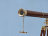 Handcrafted Admirals Floor Standing Brass with Wood Telescope 60" from Hampton Creations Handcrafted Admirals Floor Standing Brass with Wood Telescope 60" from Hampton Creations