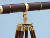 Handcrafted Admirals Floor Standing Brass with Wood Telescope 60" from Hampton Creations Handcrafted Admirals Floor Standing Brass with Wood Telescope 60" from Hampton Creations