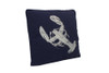Handcrafted Navy Blue and White Lobster Pillow 16" from Hampton Creations