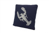 Handcrafted Navy Blue and White Lobster Pillow 16" from Hampton Creations