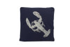 Handcrafted Navy Blue and White Lobster Pillow 16" from Hampton Creations Handcrafted Navy Blue and White Lobster Pillow 16" from Hampton Creations
