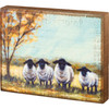 Sheep In A Field Decorative Home Décor Wooden Box Sign 6 Inch from Primitives by Kathy
