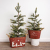 Set of 2 Galvainzed Christmas Buckets (For Unto Us A Child Is Born & Nativity Scene) from Primitives by Kathy