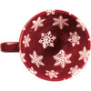 Red & White Snowflake Print Design Stoneware Coffee Mug 13 Oz from Primitives by Kathy