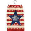 Patriotic Stars & Stripes Forever Cotton Dish Towel 28x28 from Primitives by Kathy