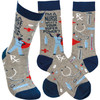 I'm A Nurse What's Your Super Power Colorfully Printed Cotton Socks from Primitives by Kathy