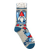 Gnomes & Mushrooms Colorfully Printed Cotton Socks from Primitives by Kathy