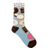 Coffee & Donuts Colorfully Printed Cotton Socks from Primitives by Kathy