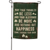 Shamrock Print Design May Your Troubles Be Less Decorative Garden Flag 12x18 from Primitives by Kathy