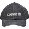 I Cannot Adult Today Charcoal Black & White Cotton Baseball Cap from Primitives by Kathy