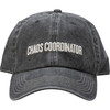 Chaos Coordinator Charcoal & White Cotton Baseball Cap from Primitives by Kathy