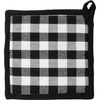 Black & White Buffalo Check Potholder & Oven Mitt Set from Primitives by Kathy