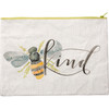 Bumblebee & Floral Design Bee Kind Double Sided Zipper Folder Handbag from Primitives by Kathy