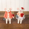 Felt Mouse Couple Figurine Set (This Is My Happy Place & I Love You Bushel & A Peck) from Primitives by Kathy